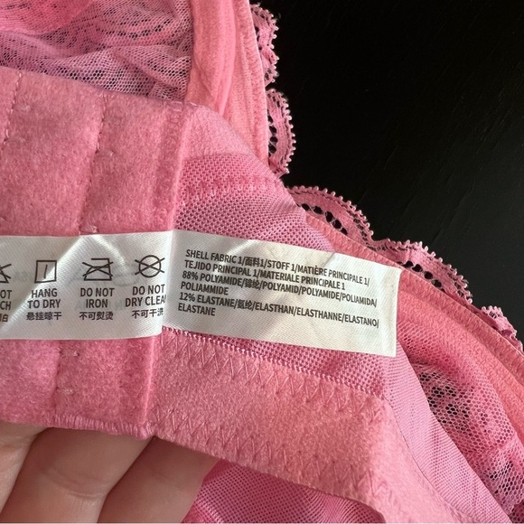 Mermaid Scales bubblegum pink Lace Full Coverage Plus Size Underwire Bra 38C NIB - Picture 8 of 13